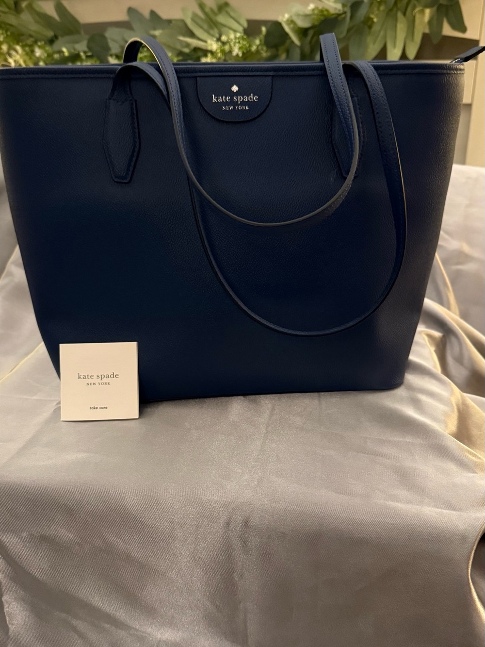 Kate Spade “River Blue” Leather Lori Tote
